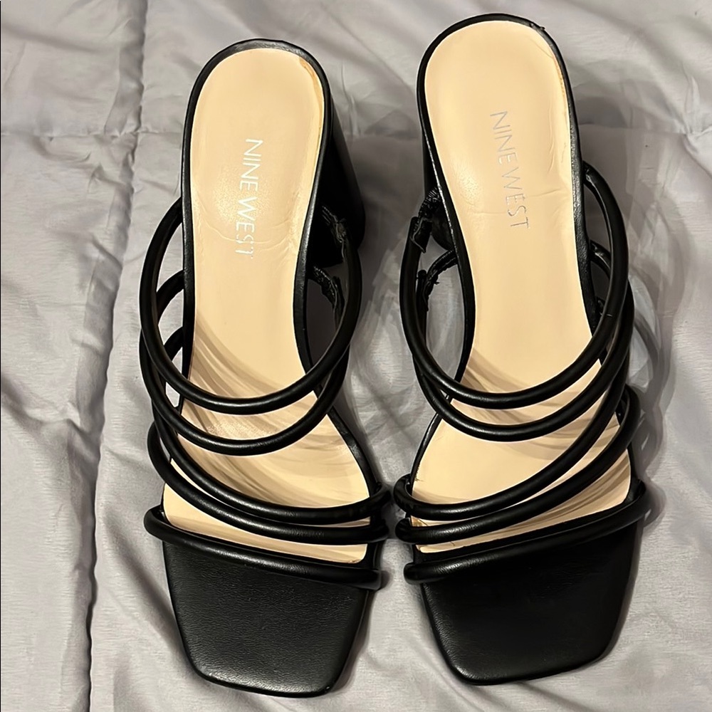 Black nine west heels